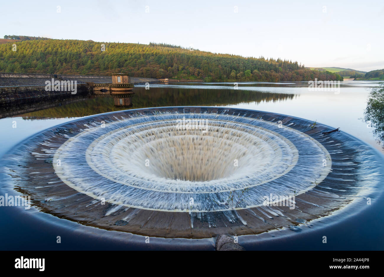 Plug Hole Overflow In Ladybower Reservoir In The Peak District