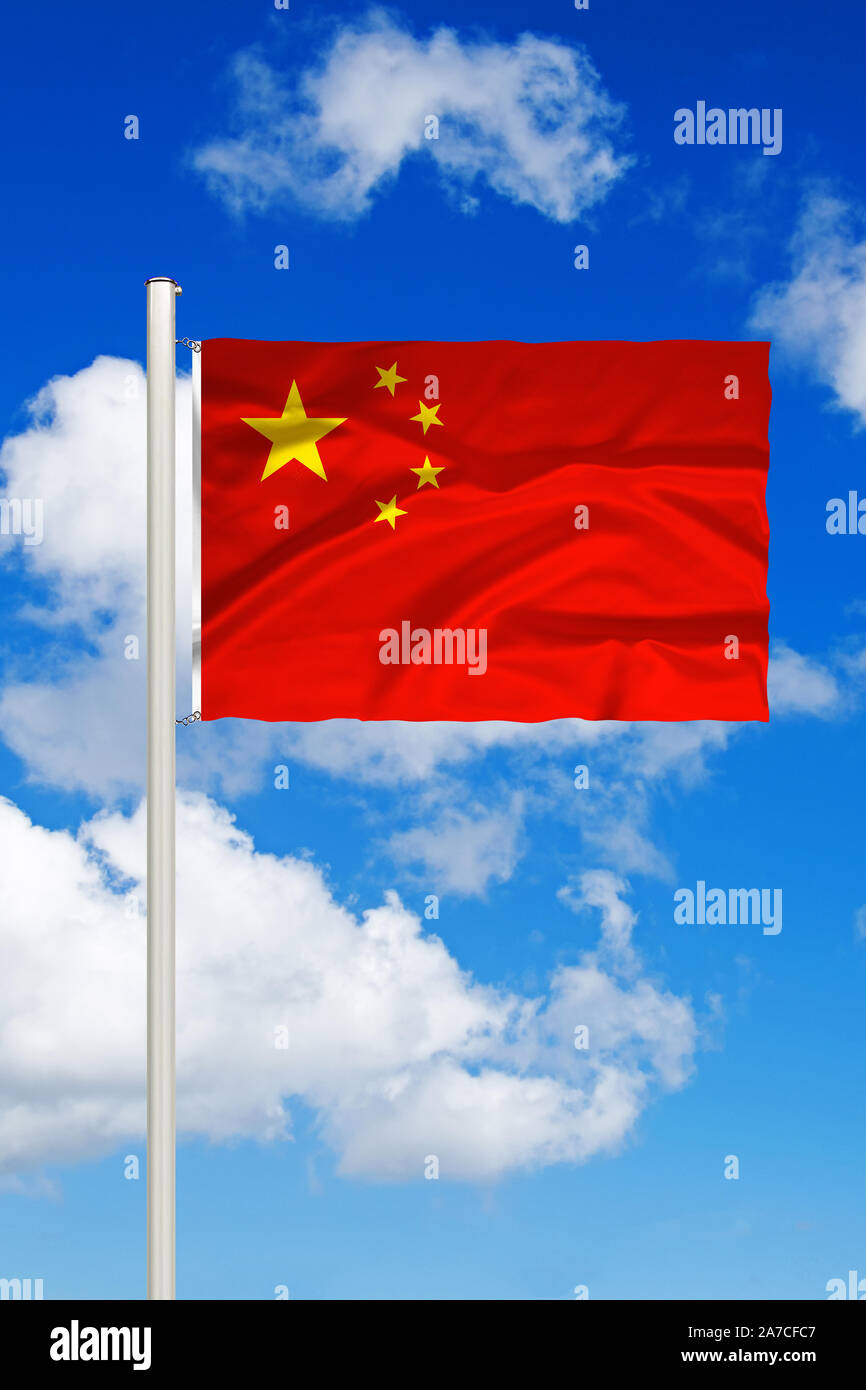 Fotomontage, Flagge von der Volksrepublik China Stock Photo - Alamy
