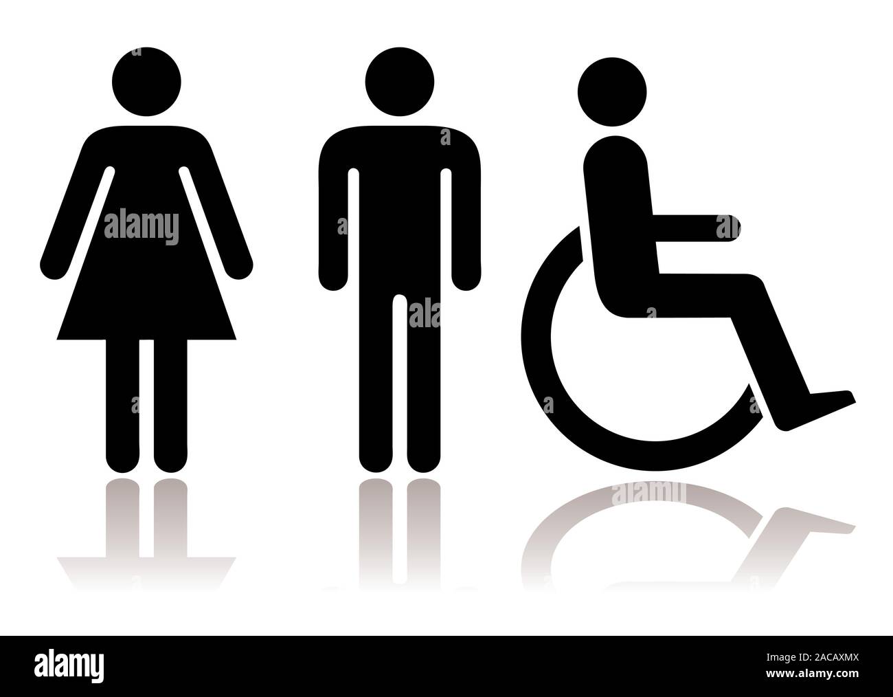 Toilet symbols disabled Stock Photo - Alamy