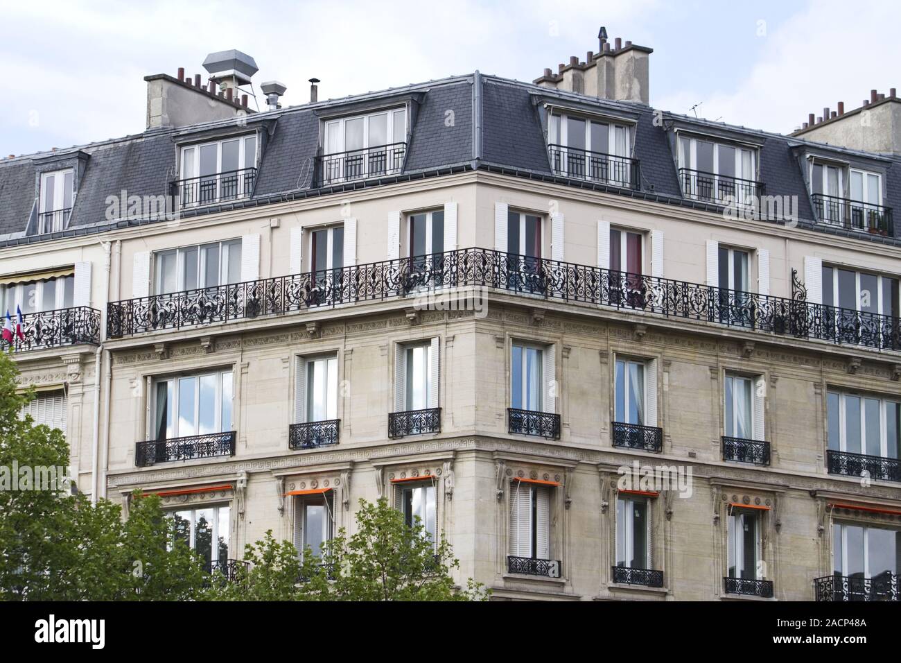 typical French buildings Stock Photo Alamy