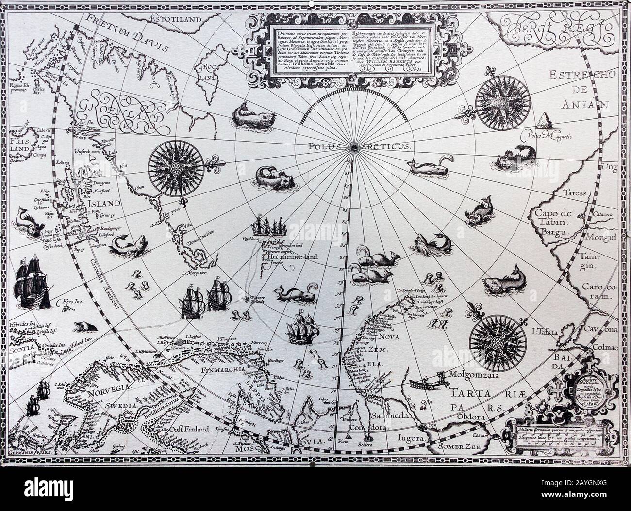 Ancient Map Of The North Pole 2AYGNXG 