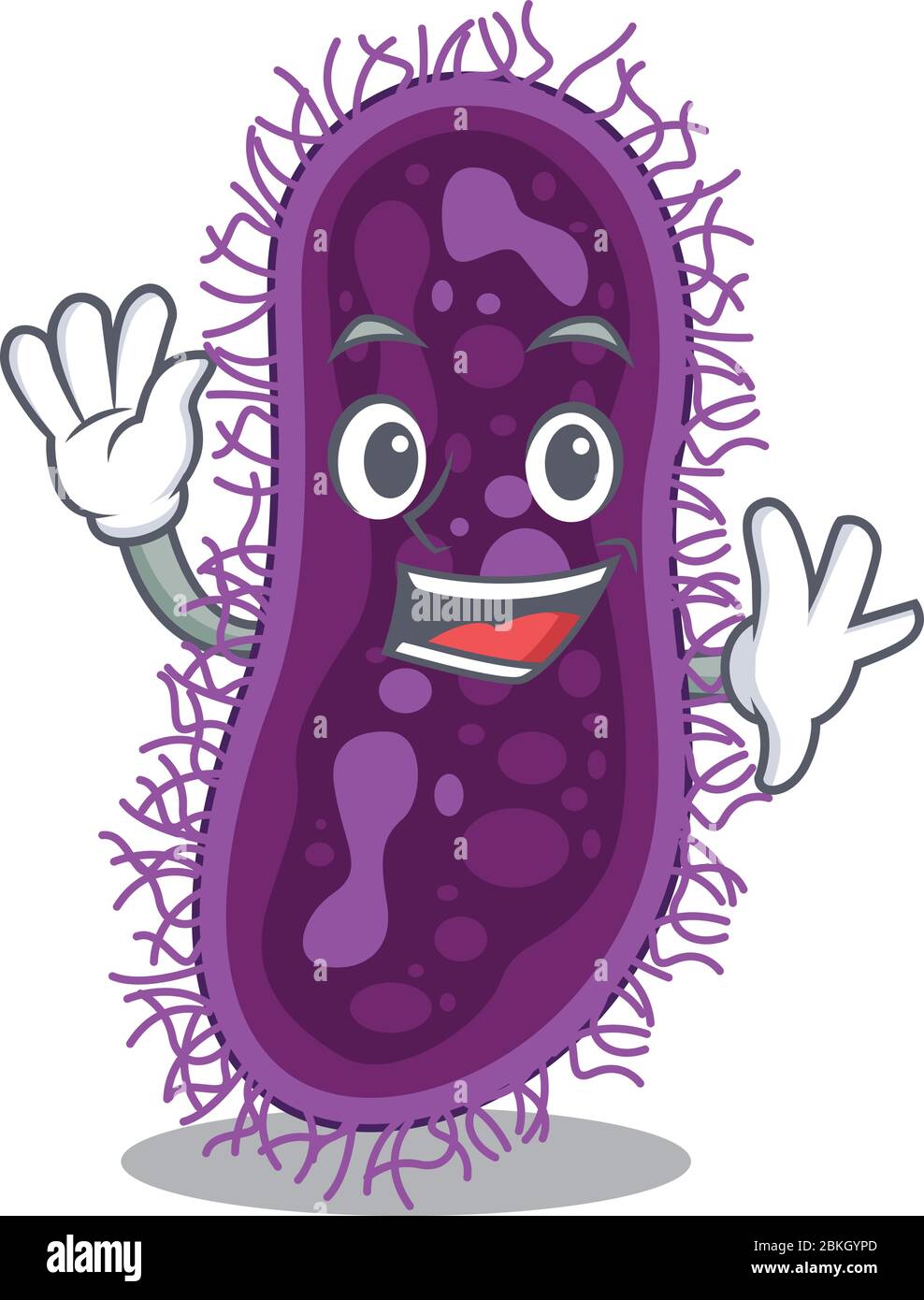 A charismatic lactobacillus rhamnosus bacteria mascot design style ...
