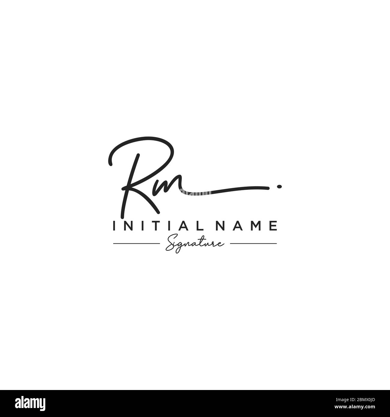 Letter RM Signature Logo Template Vector Stock Vector Image & Art - Alamy