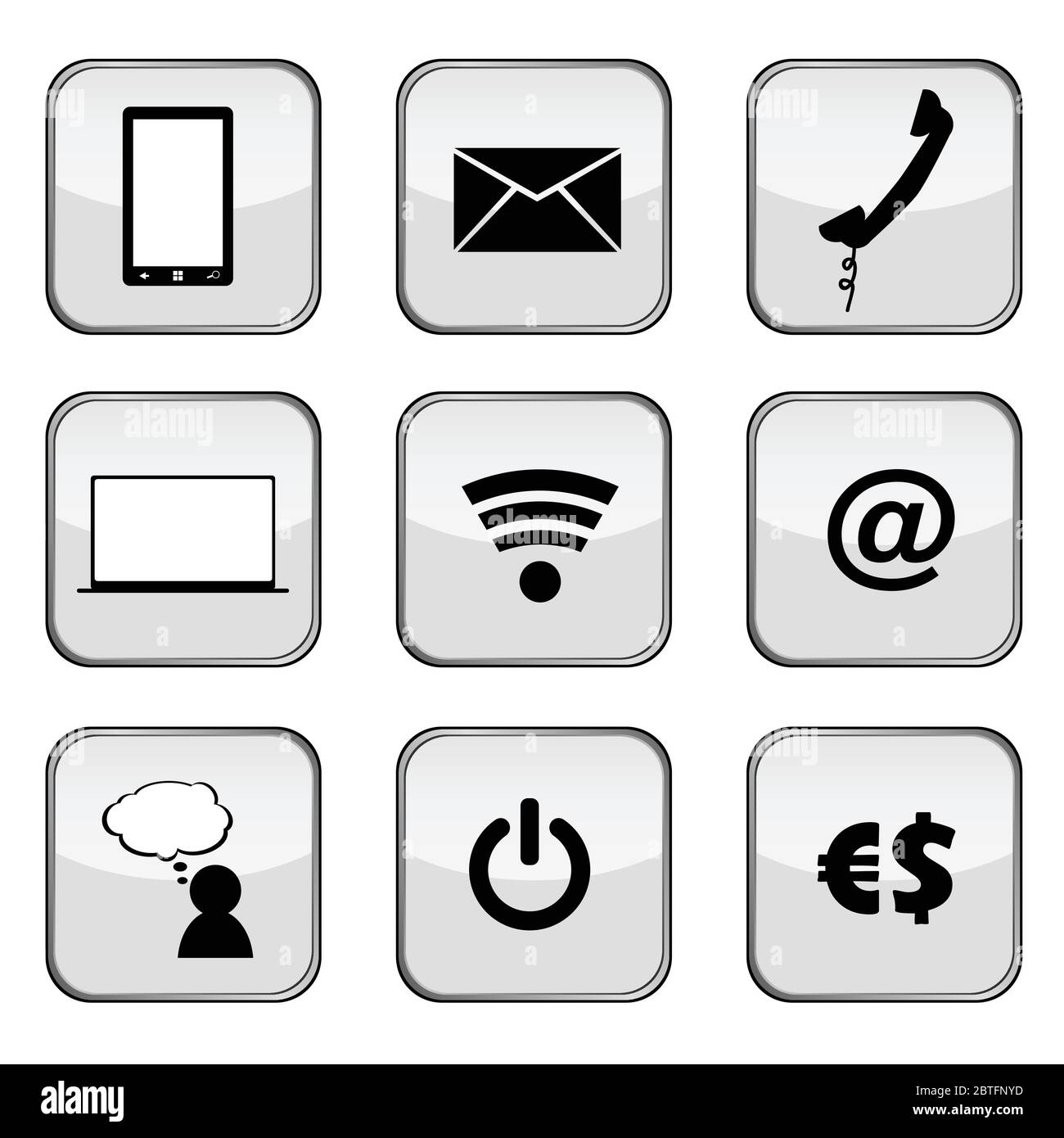 Communication Icons Vector Illustration Stock Vector Image And Art Alamy