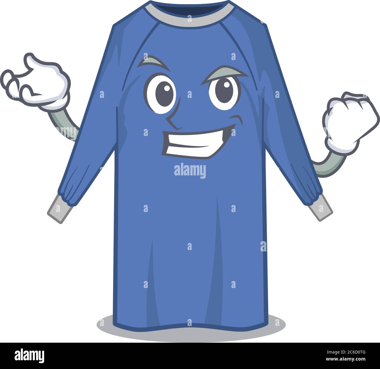 A funny cartoon design concept of disposable clothes with happy face ...
