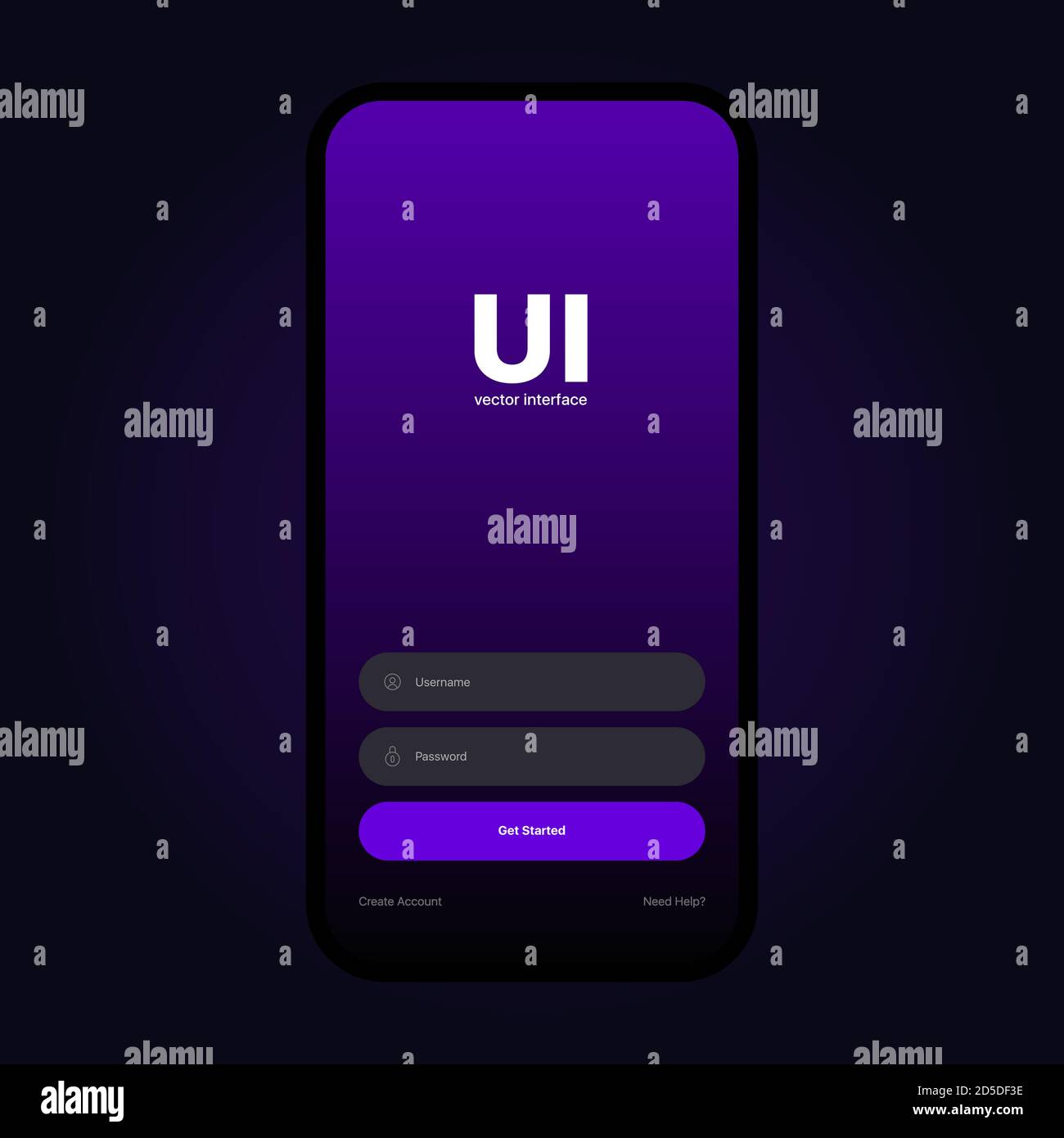 Login UI Interface. Sign In Screen. Mobile App User Interface Design ...
