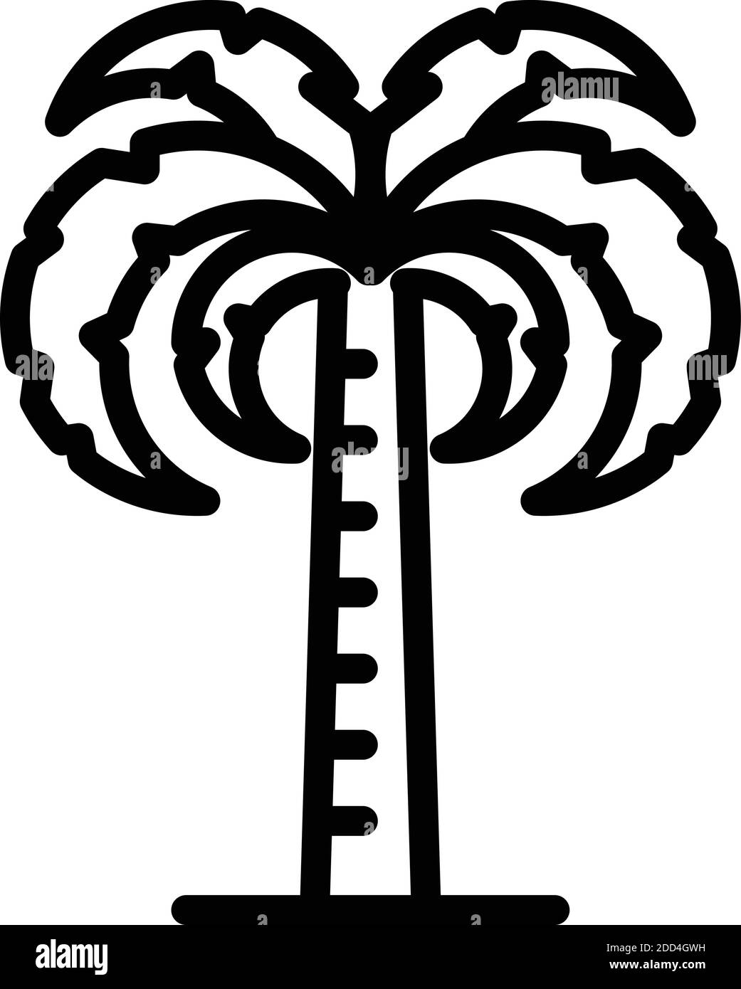 Garden palm tree icon. Outline garden palm tree vector icon for web ...