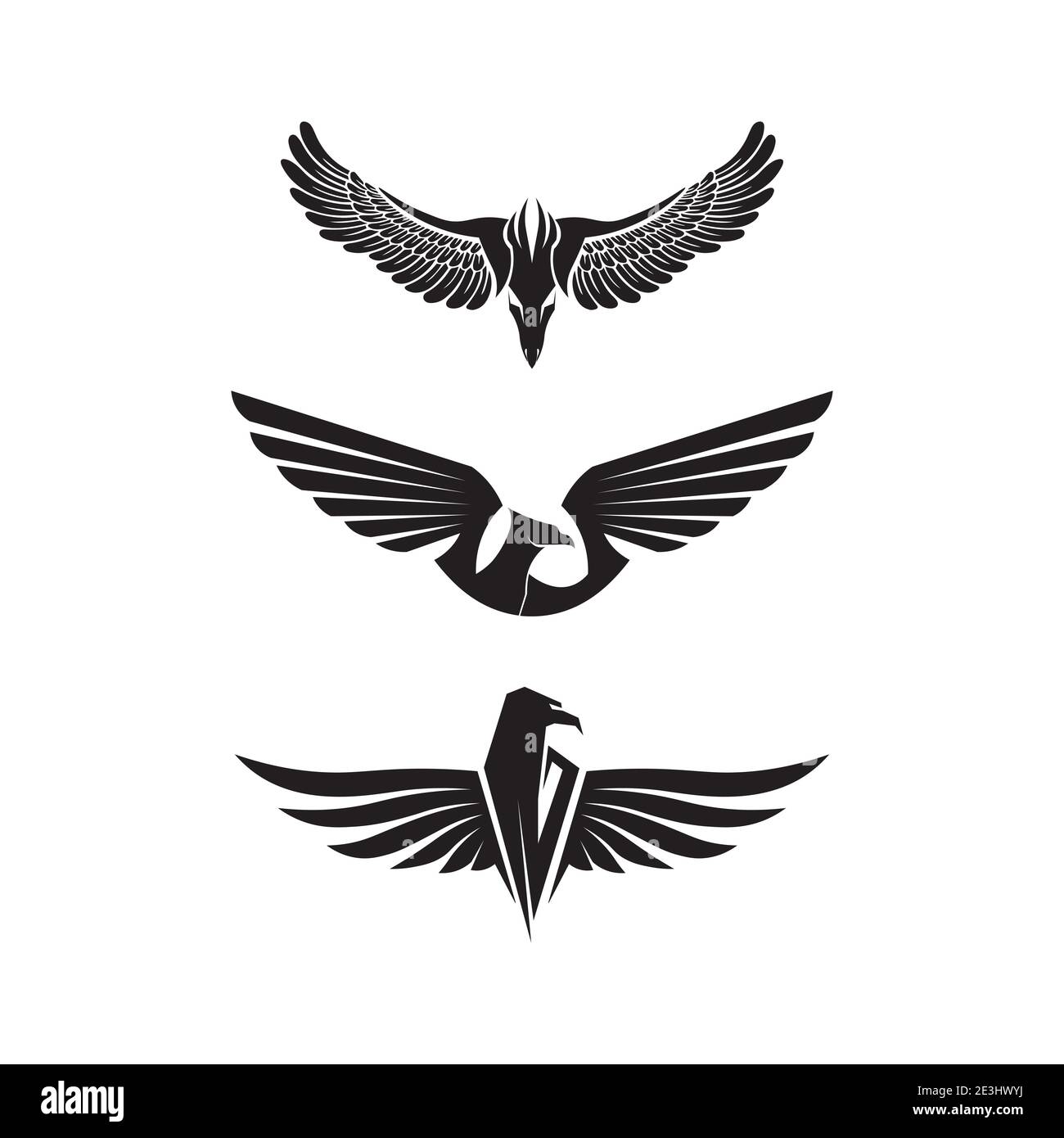 animal and wings logo, flying, fly, eagle wing, falcon, bird wing Stock ...