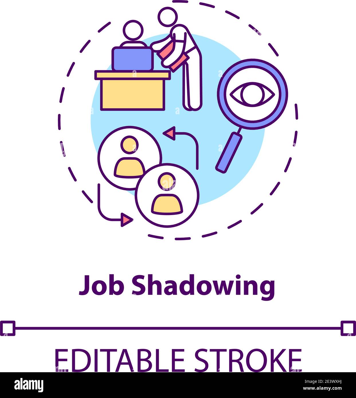 Job Shadowing Concept Icon Stock Vector Image & Art   Alamy