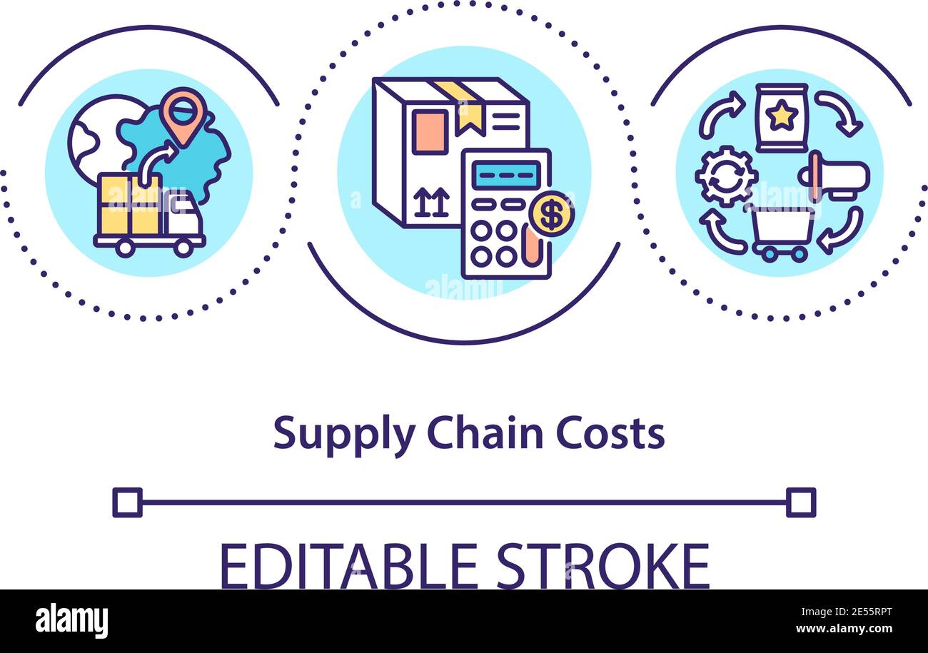 Supply Chain Costs Concept Icon Stock Vector Image And Art Alamy