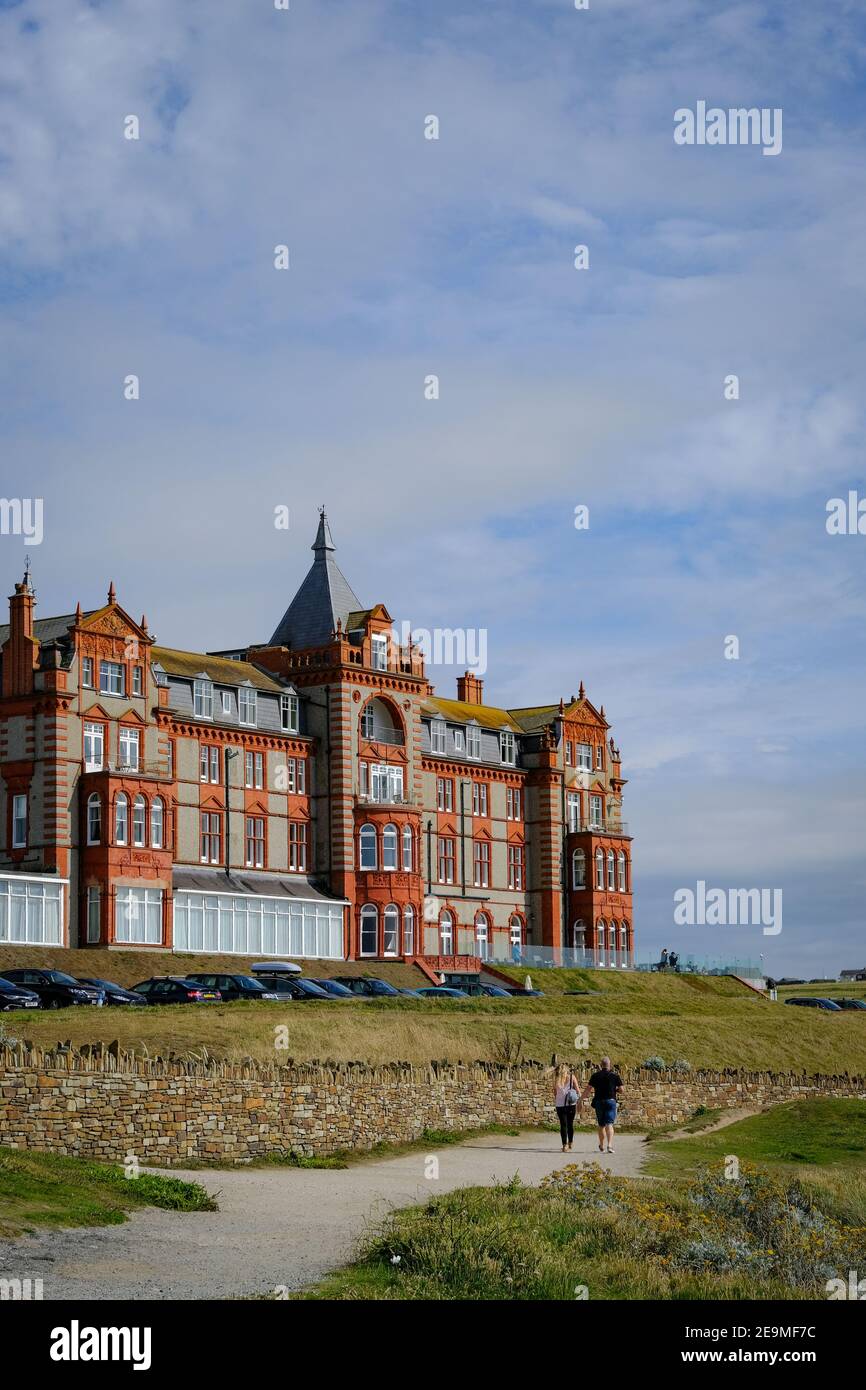 The Headland Hotel, Newquay, Cornwall, UK Stock Photo - Alamy