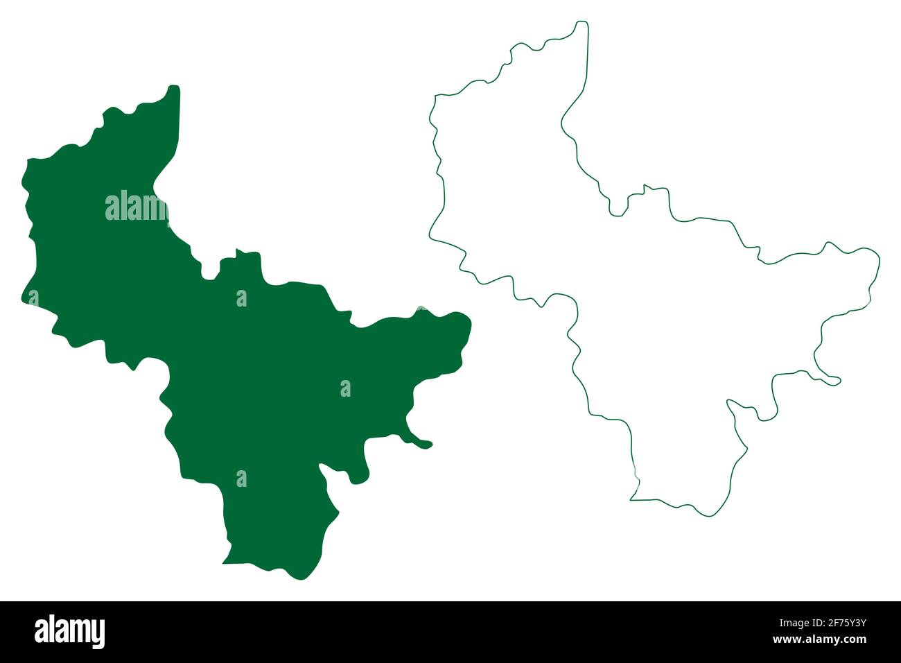 Jind district (Haryana State, Republic of India) map vector ...