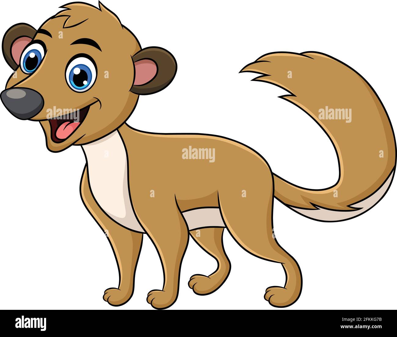 Cute Mongoose cartoon animal vector illustration Stock Vector Image