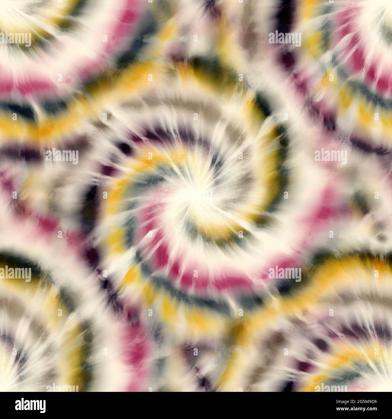 Seamless Spiral Tie Dye Pattern For Surface Design Print Stock Photo