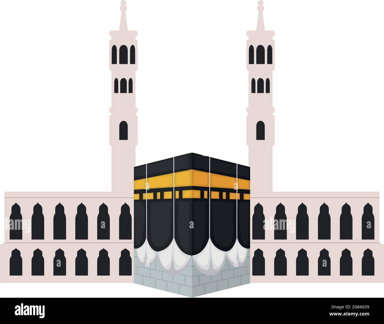 Hajj mabrur kaaba mecca in front of temple Stock Vector Image & Art - Alamy