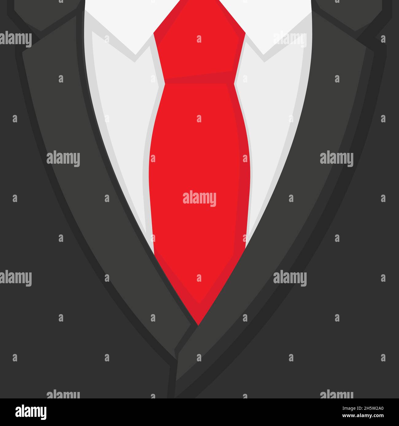 formal suit and red tie in flat style Stock Vector Image & Art - Alamy