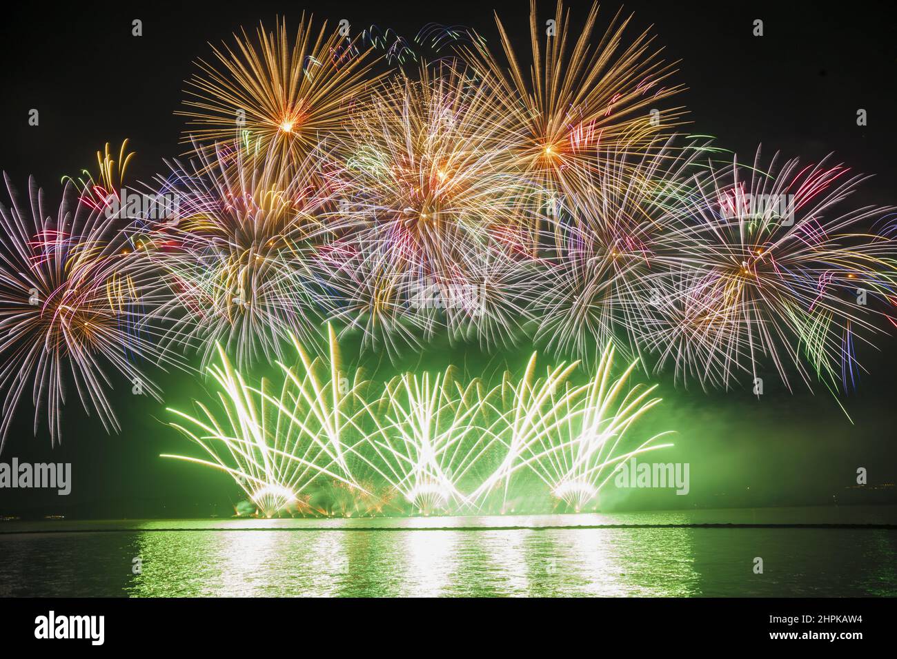 Fireworks beautiful scenery Stock Photo - Alamy