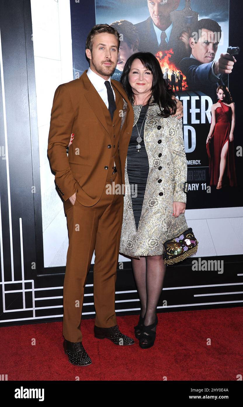 Ryan Gosling And Mother Donna Attending The Premiere Of Gangster Squad In Los Angeles 8180