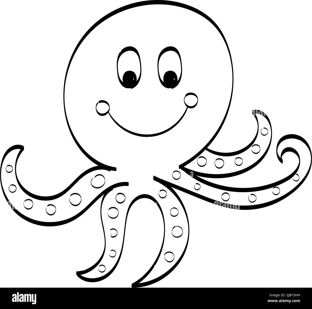 Octopus Coloring Printable Page. Line Art Drawing for print or use as ...