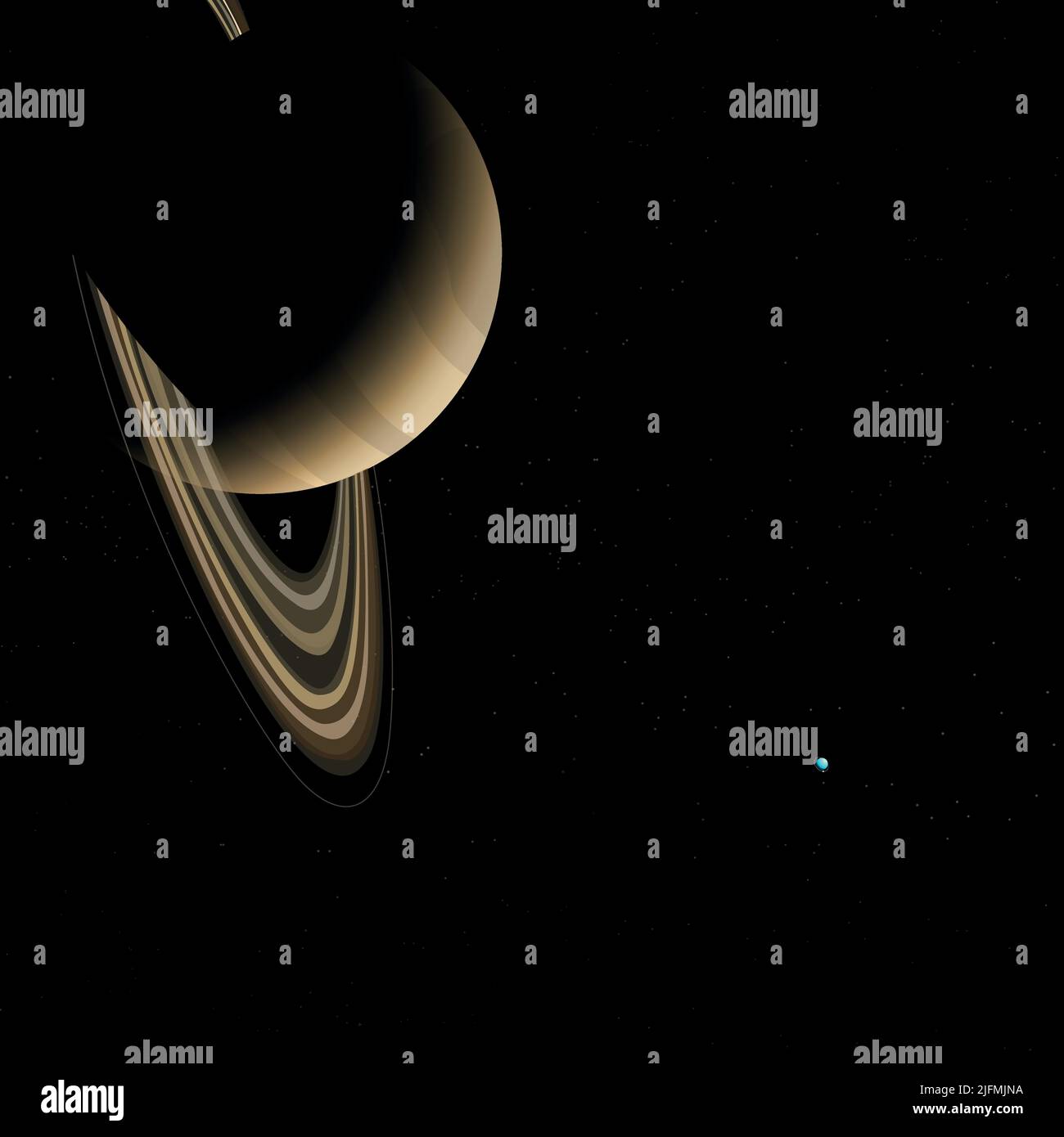 gas giant with rings on dark space Stock Vector Image & Art - Alamy