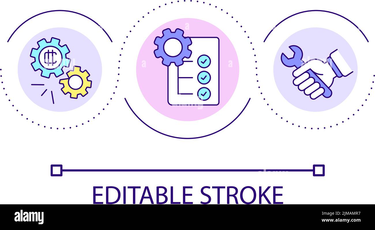 Blockchain network setup loop concept icon Stock Vector Image & Art - Alamy