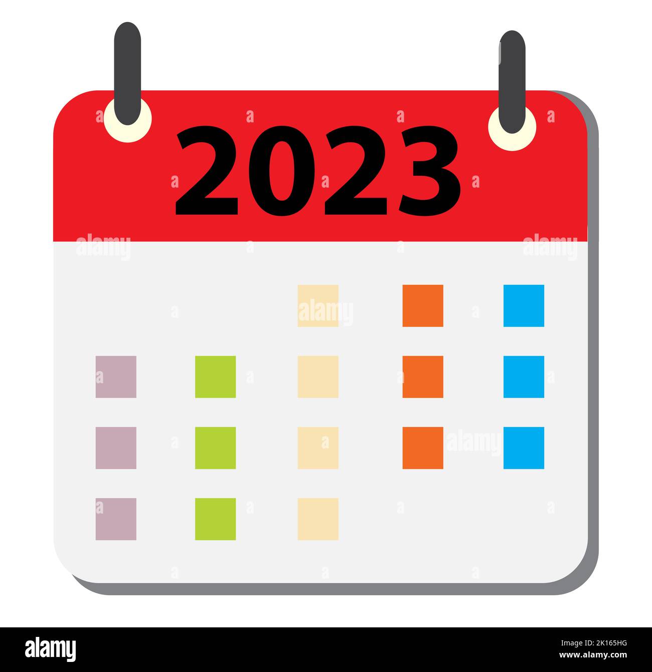 2023 year calendar icon on white background. calendar sign. flat style