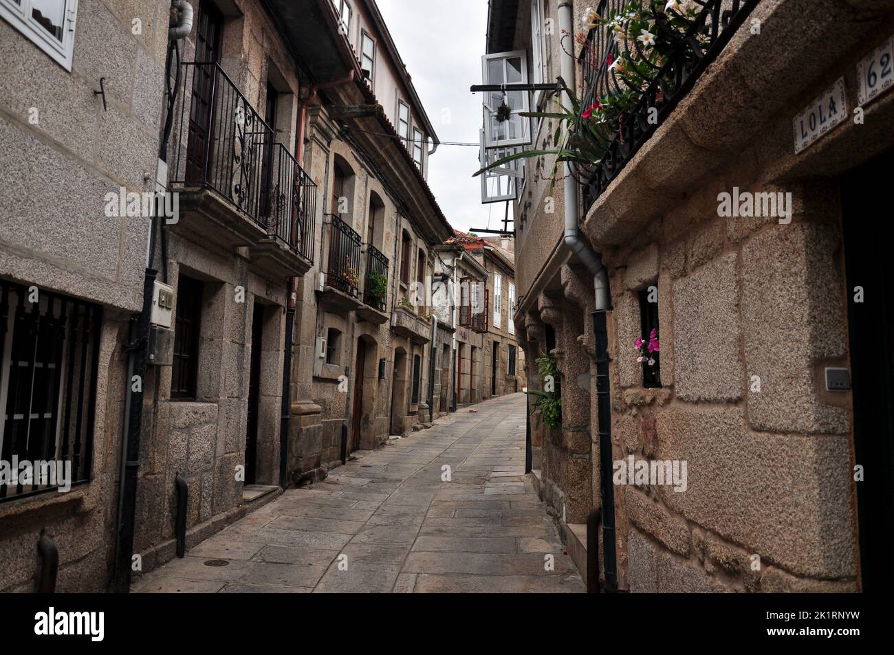 Historical center of Tui, Spain Stock Photo - Alamy