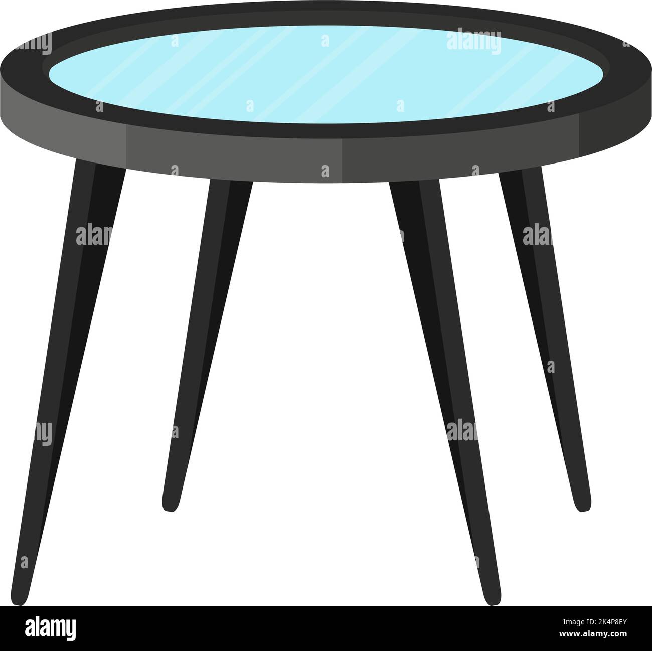 Glass table, illustration, vector on a white background Stock Vector ...