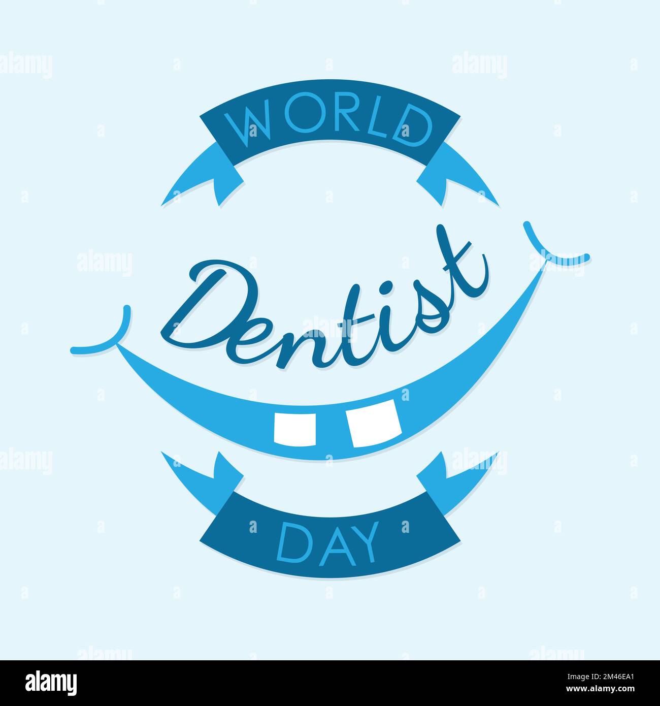 World Dentist Day Vector illustration background emblem. Vector