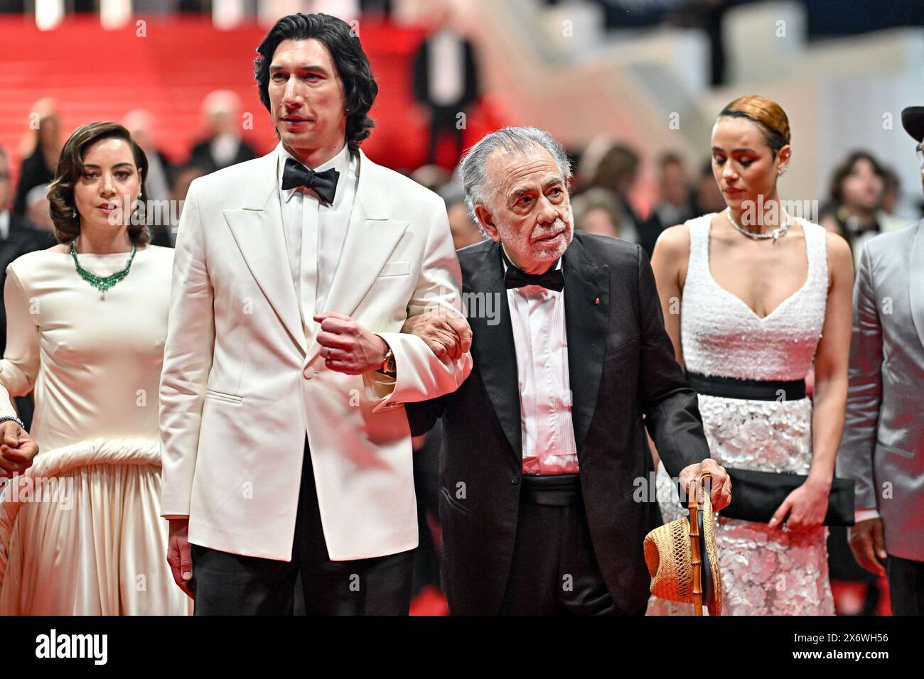 Aubrey Plaza, Adam Driver, Francis Ford Coppola at the premiere of