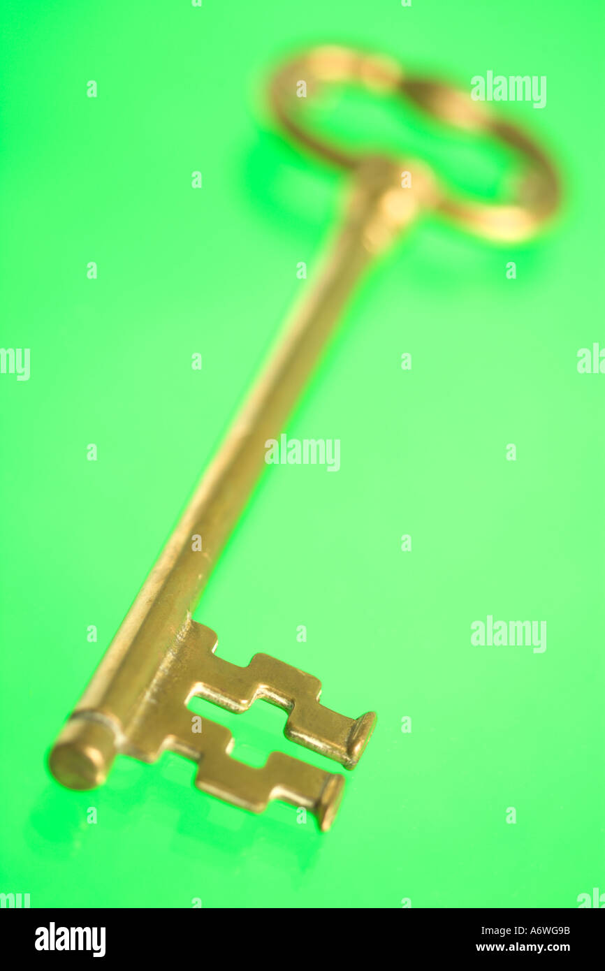 Old Brass Key Stock Photo Alamy