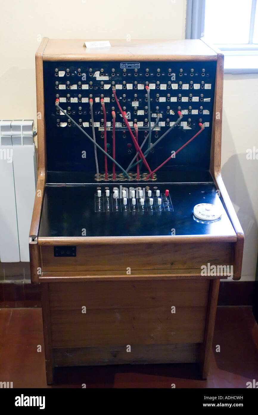 Old manual telephone exchange pbx switchboard Stock Photo - Alamy