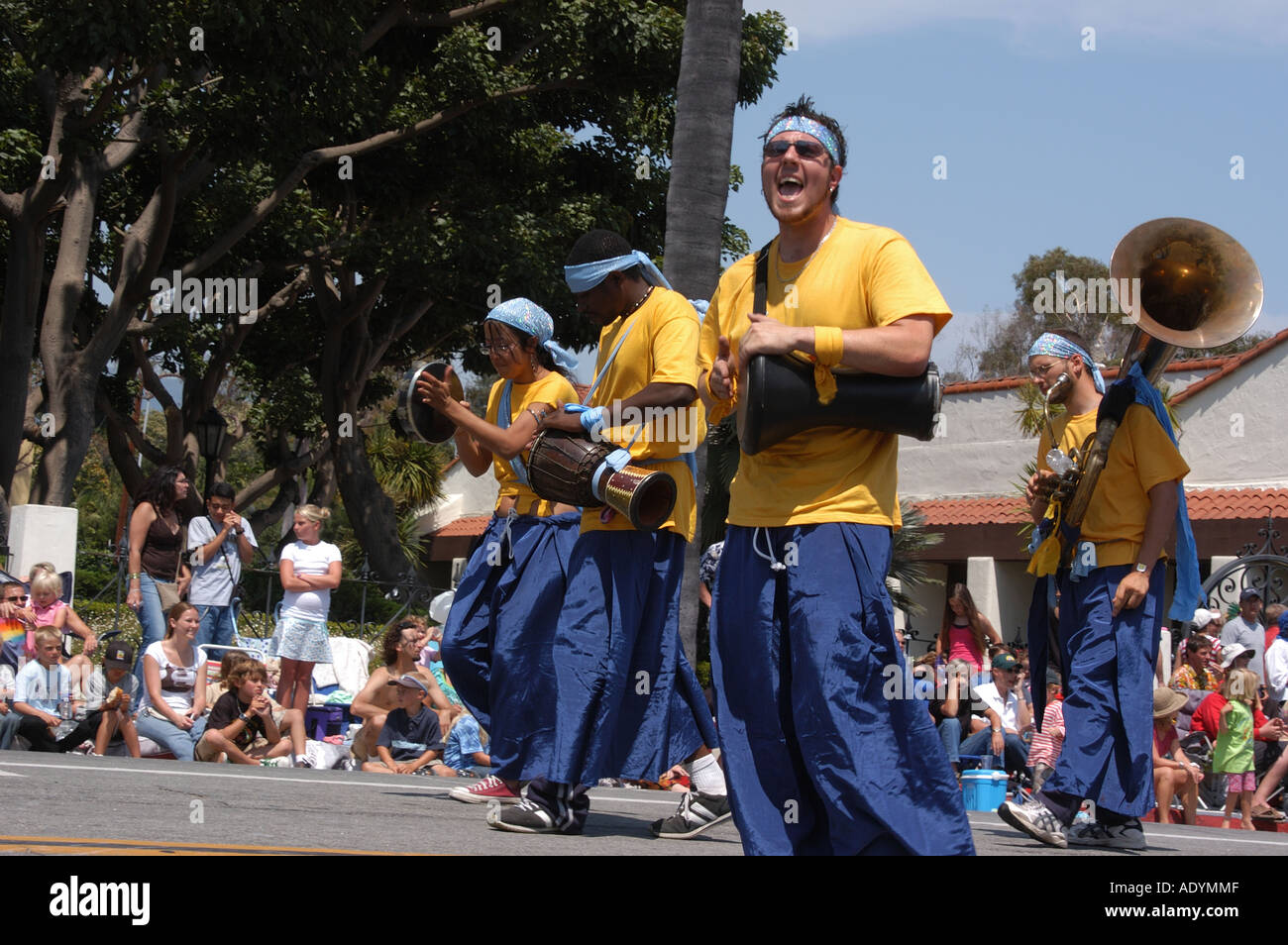 Summer Solstice Parade Santa Barbara Stock Photo Alamy