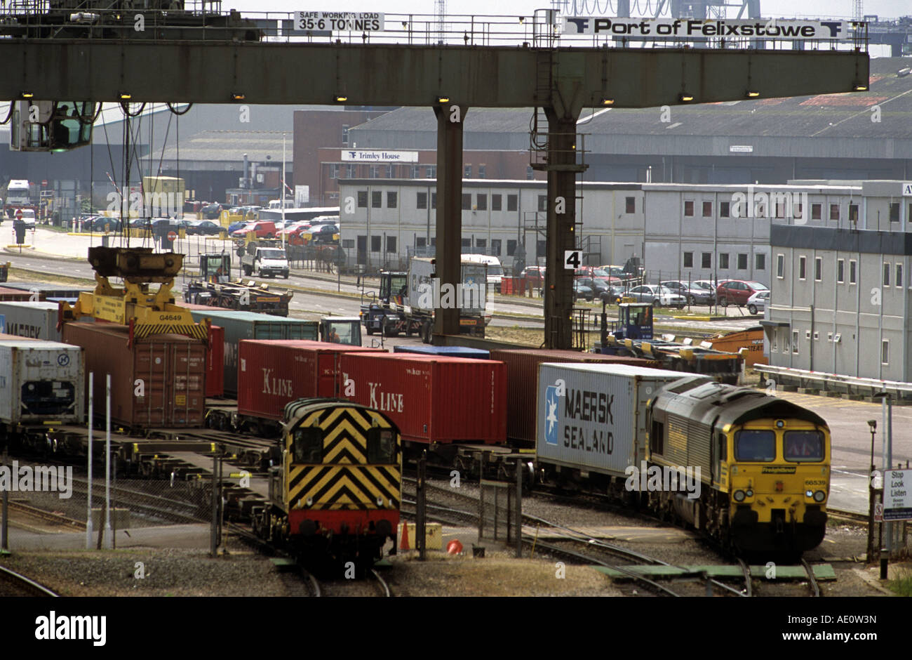 Rail Freight terminal UK Stock Photo Alamy