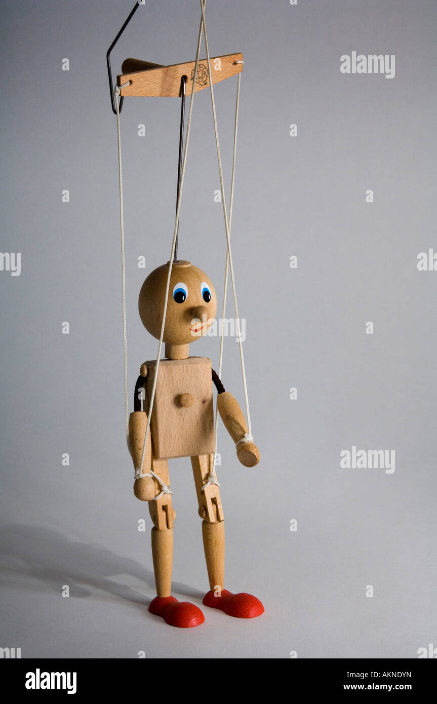 Wooden marionette without clothes