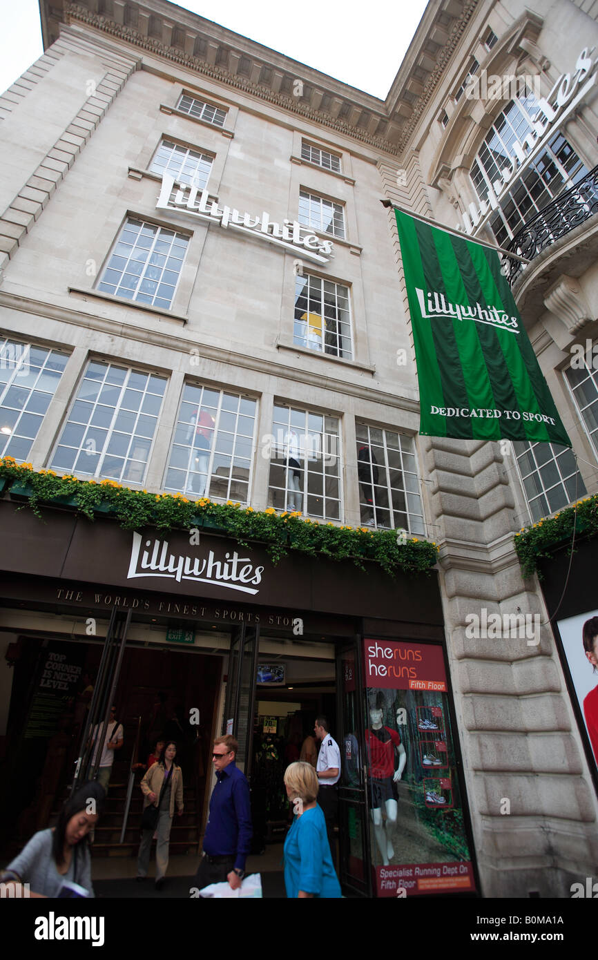 united kingdom west london W1 piccadilly circus lillywhites sports shop