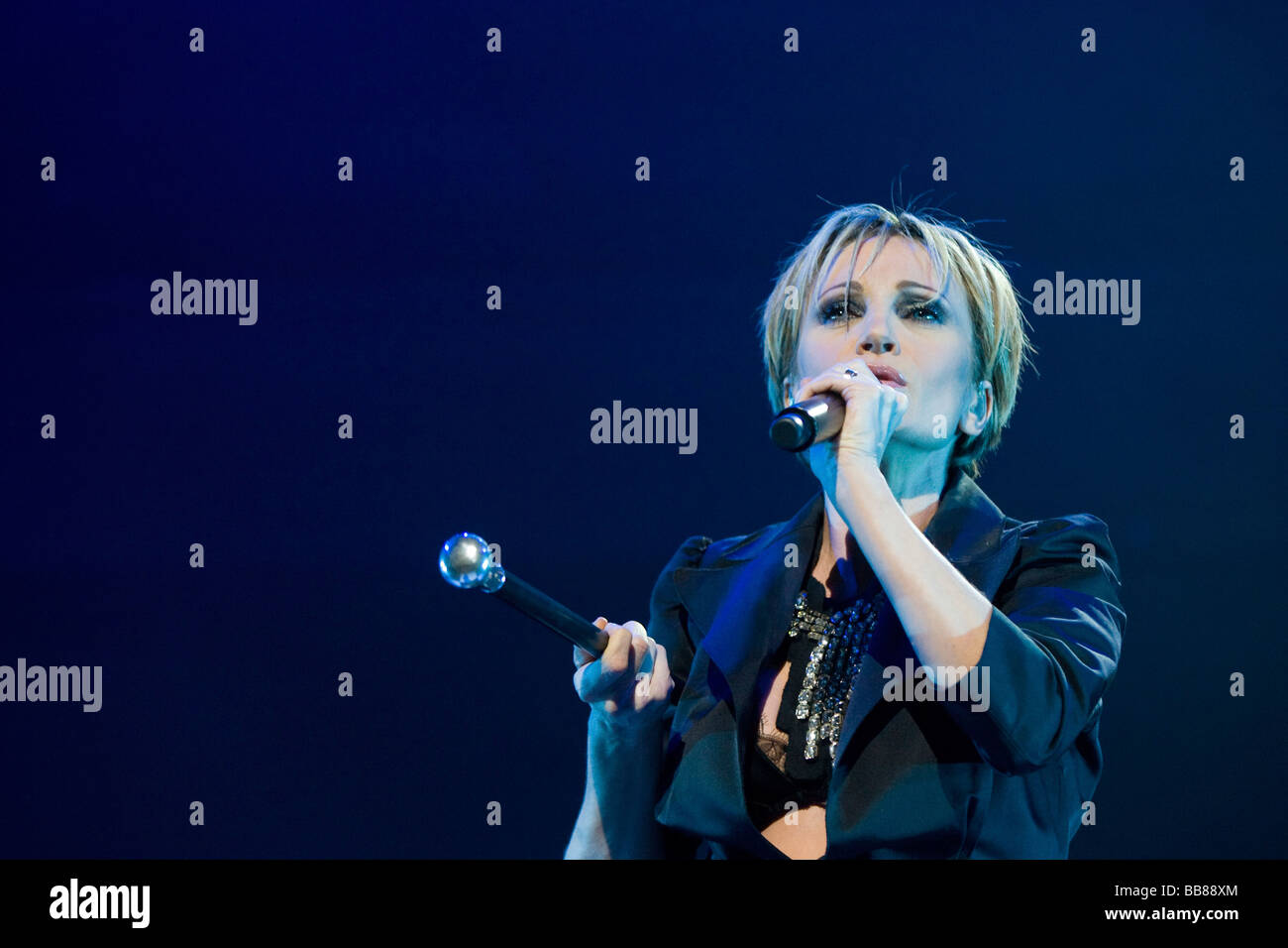 French singer Patricia Kaas performing live in the concert hall of the ...