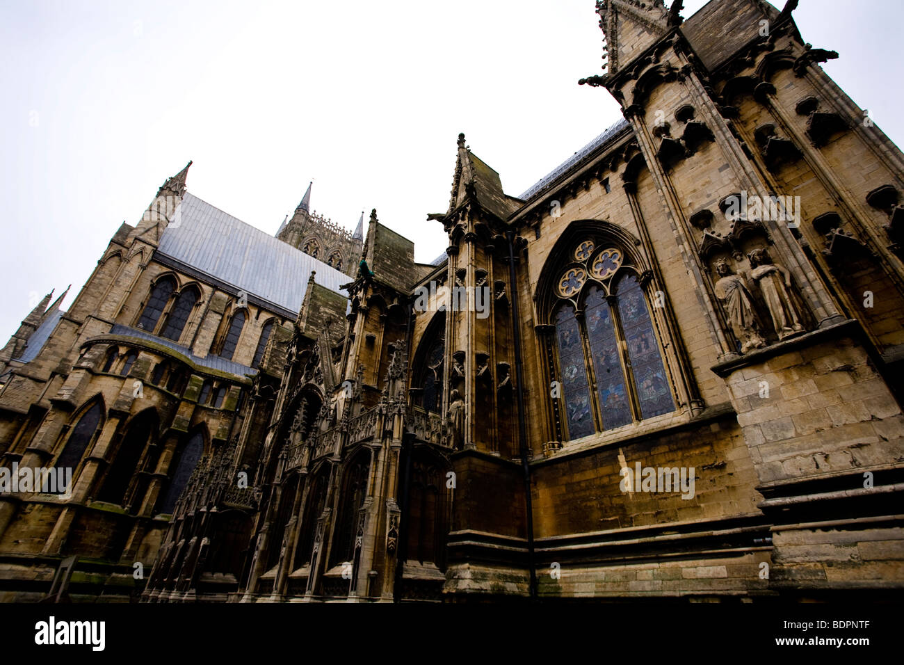 The Towers Of Lincoln Cathedral England Stock Photo Alamy