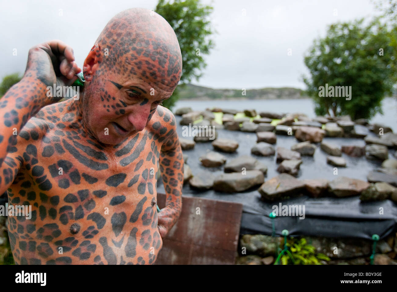 Tom Leppard The Leopard Man Of Skye Is A Hermit And The Worlds Most Tattooed Man With