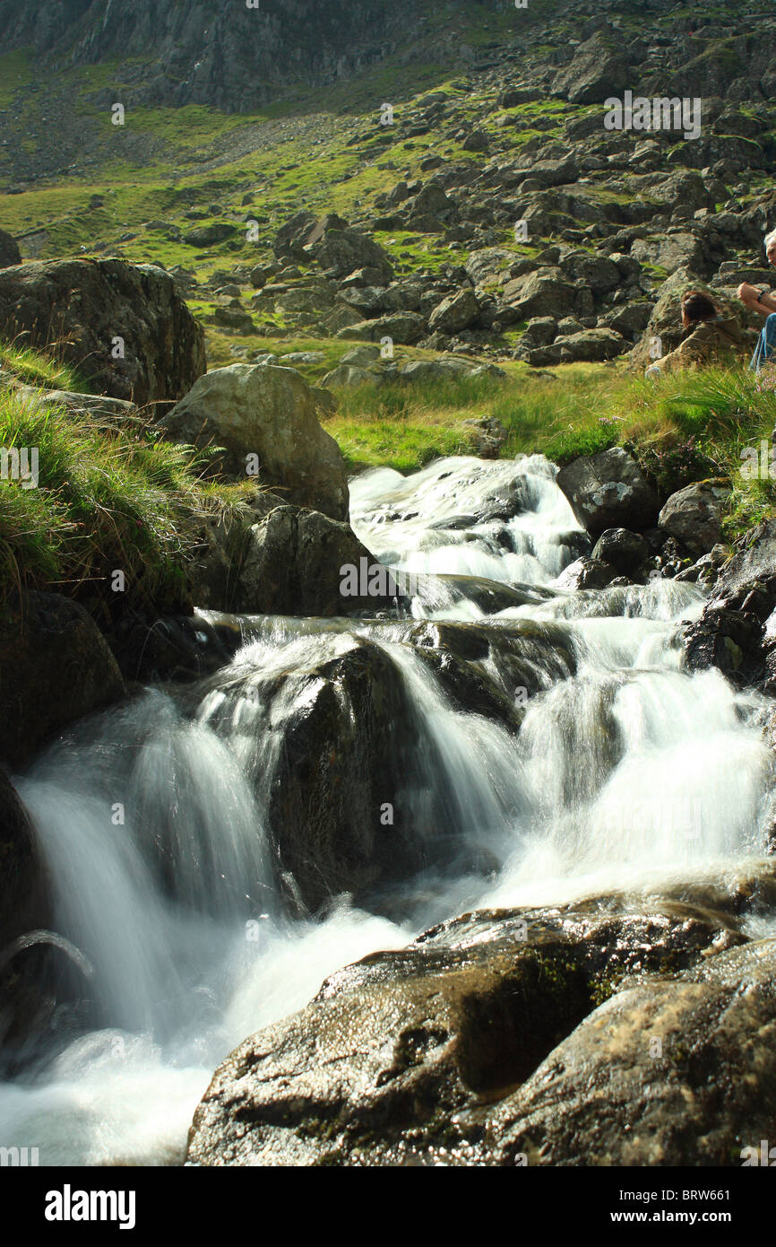 Mountain river in snowdon Stock Photo - Alamy