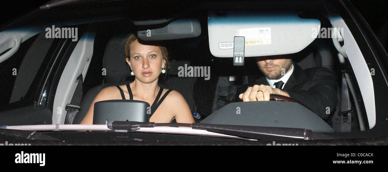 Tobey Maguire And His Wife Jennifer Meyer Leaving A Wedding Held At The Oviatt Hotel Los Angeles 