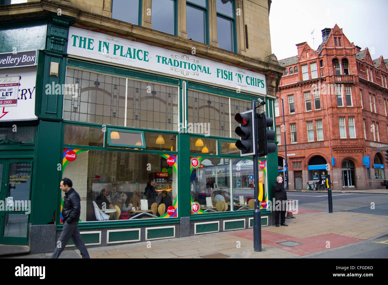 Fish and chips shop Bradford England UK Stock Photo - Alamy