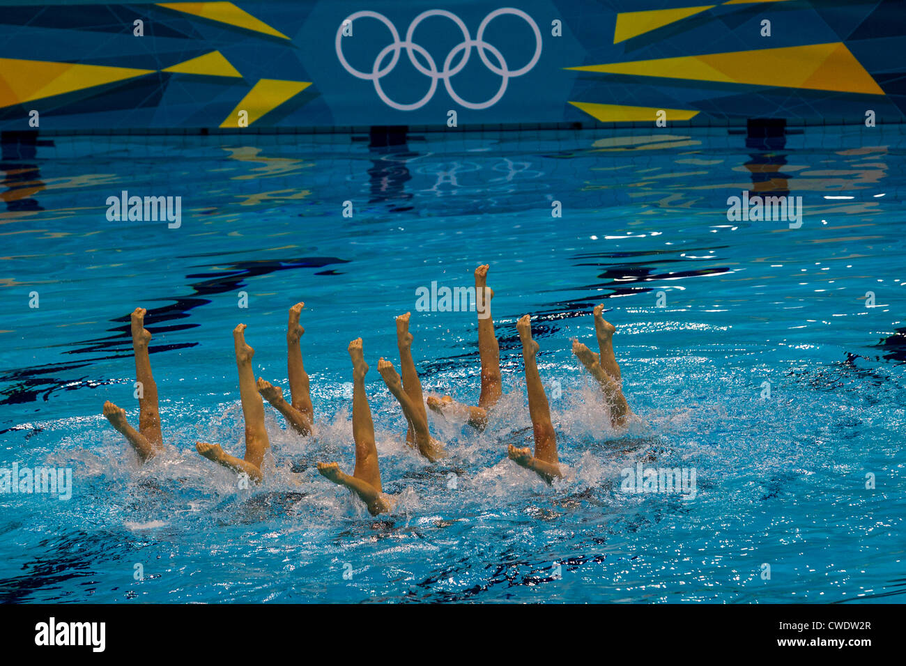 Synchronized Swimming team at the Olympic Summer Games, London 2012