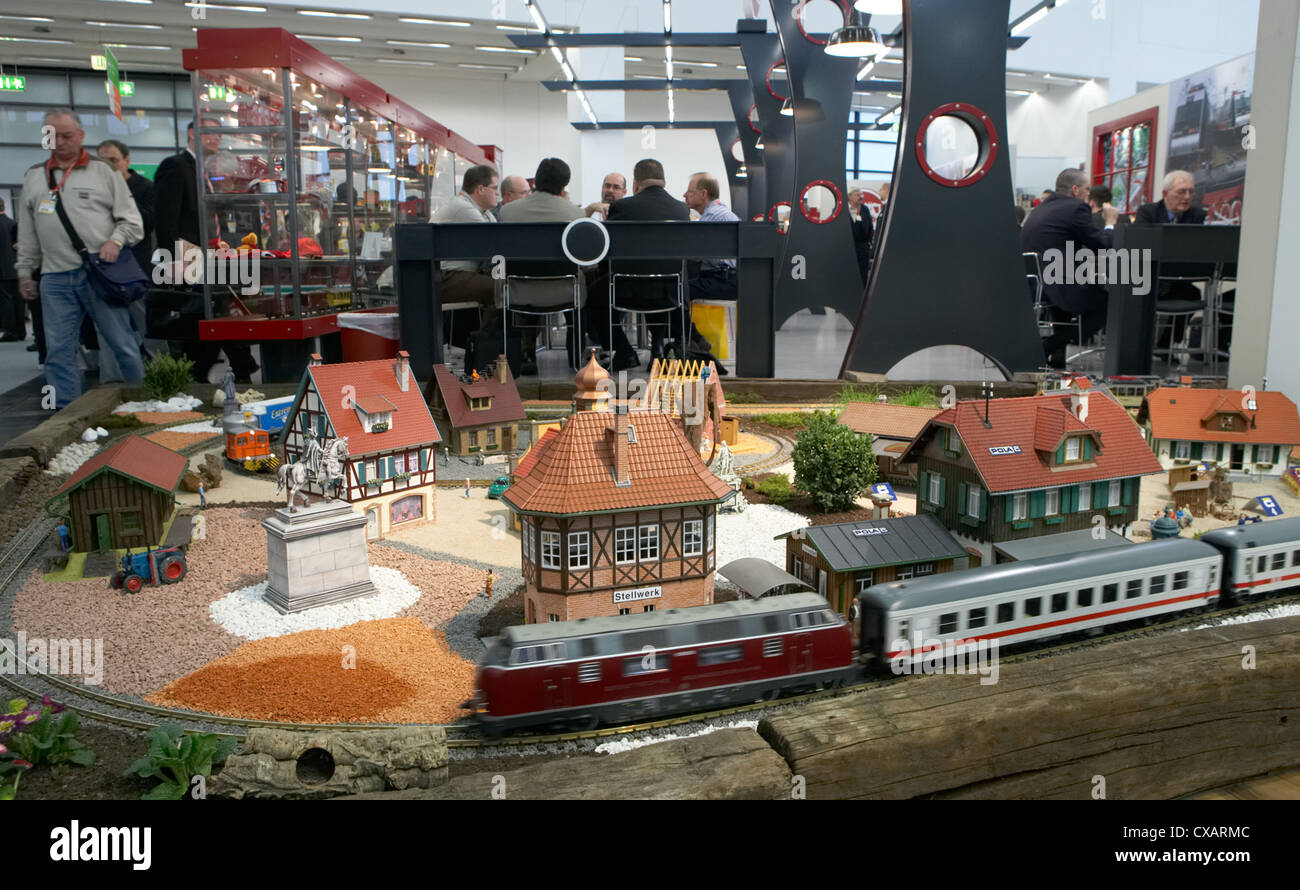 A large model railway train of LGB on the Toy Fair Stock Photo Alamy