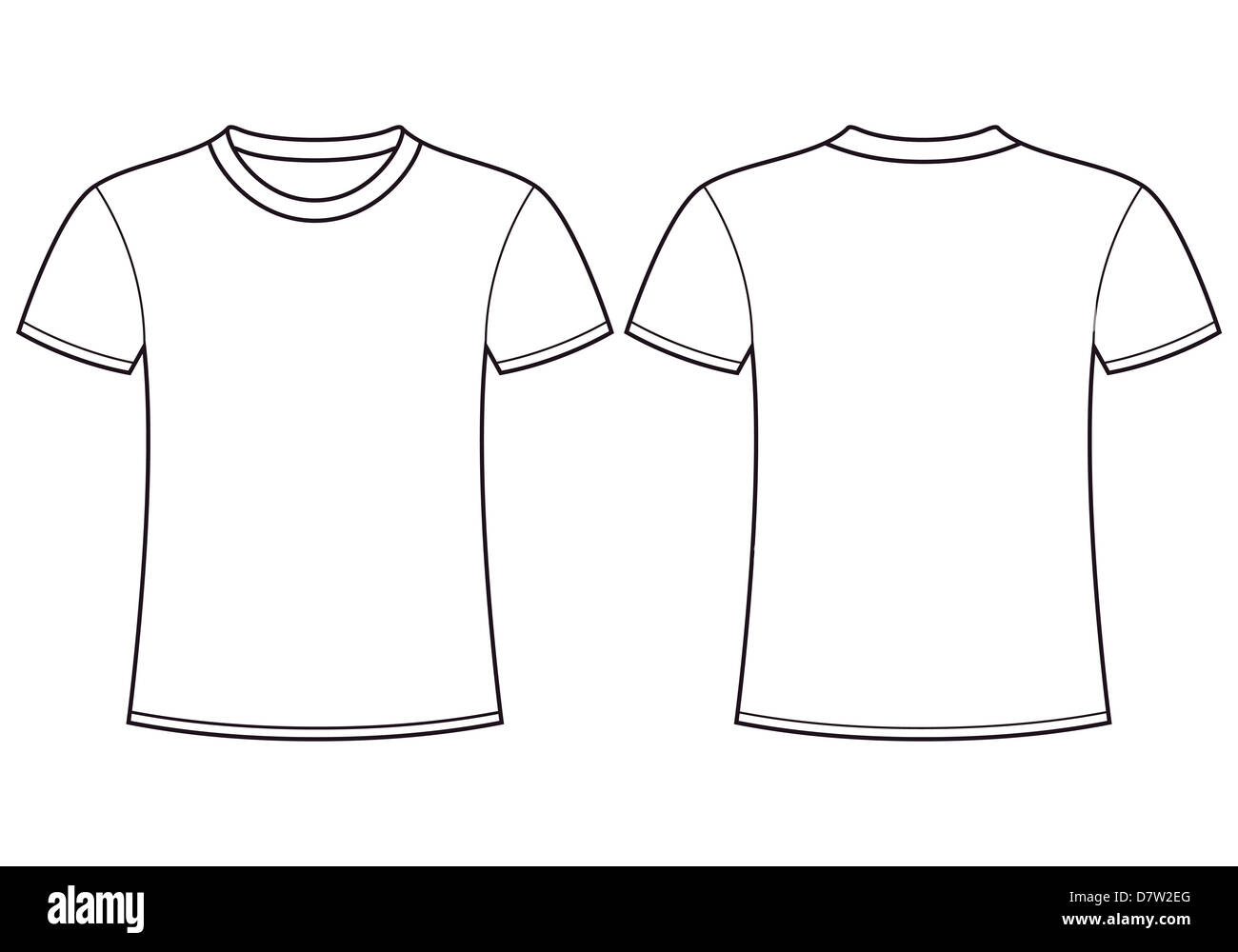 Blank t-shirt template. Front and back Stock Photo - Alamy