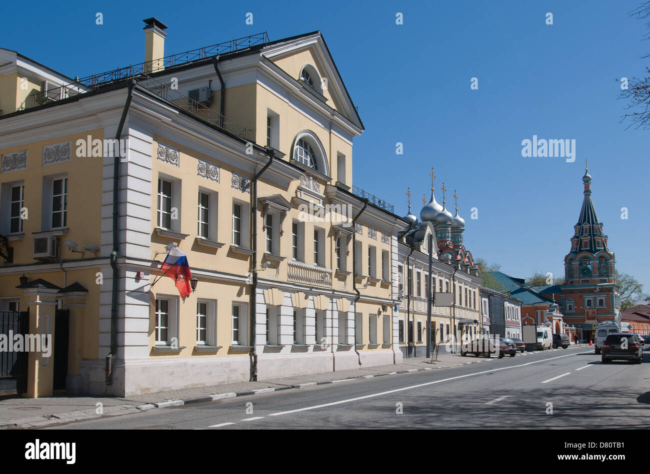 Two-storey manor house on Bolshaya Polyanka Street, Moscow Stock Photo ...