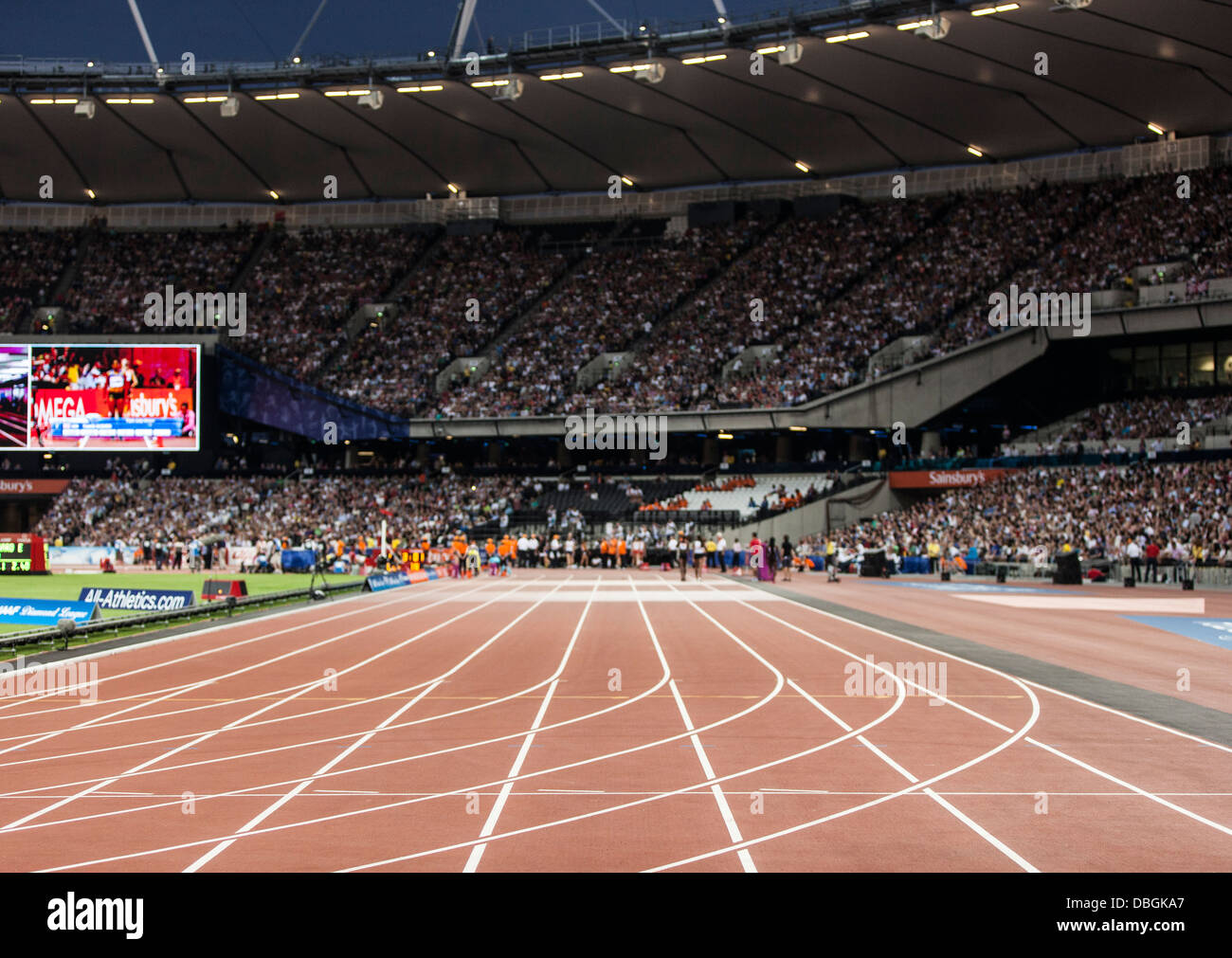 100m track at the Olympic Stadium, Anniversary Games, London, Olympic