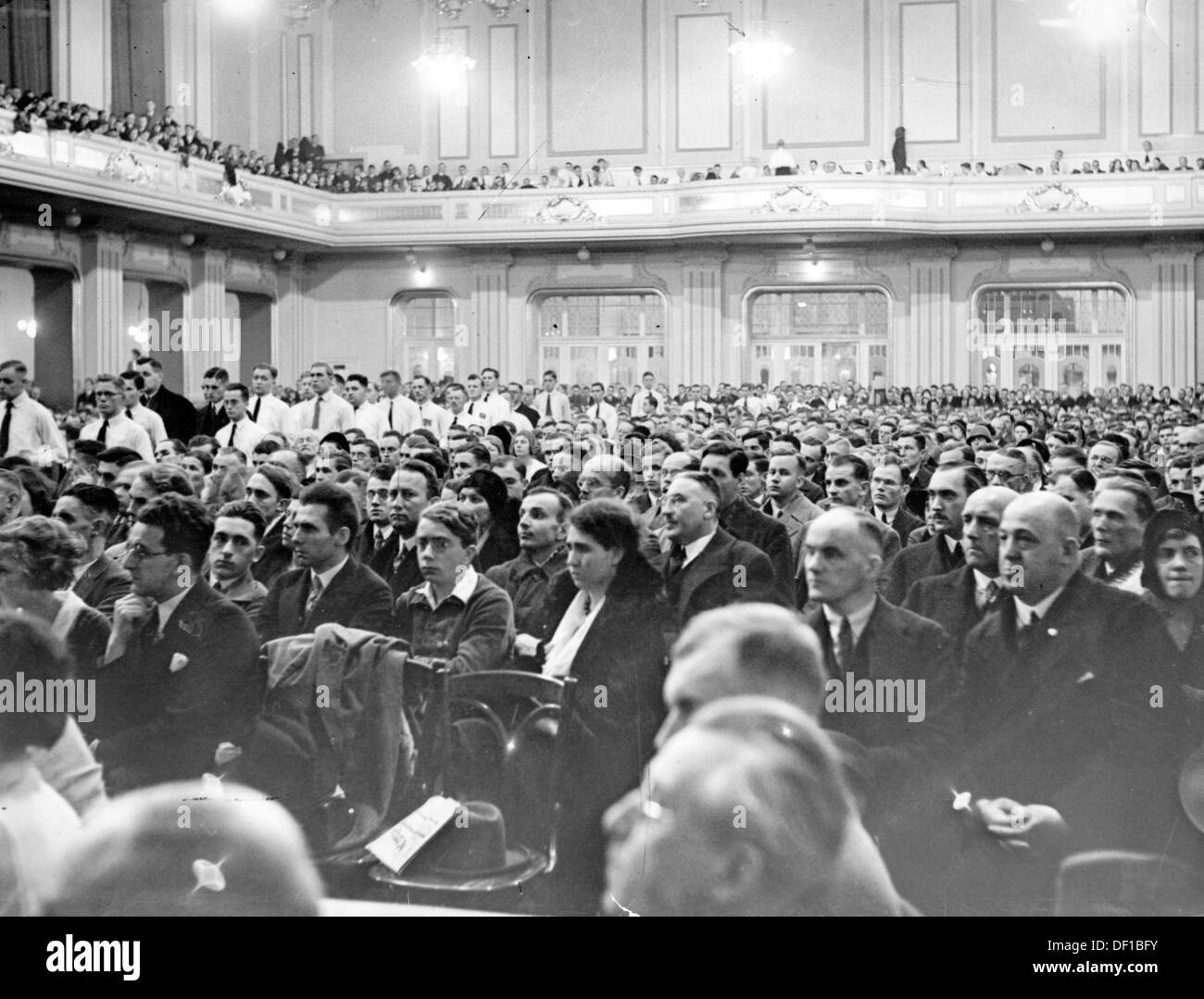 The image from the Nazi Propaganda! shows an assembly, in which Hitler ...
