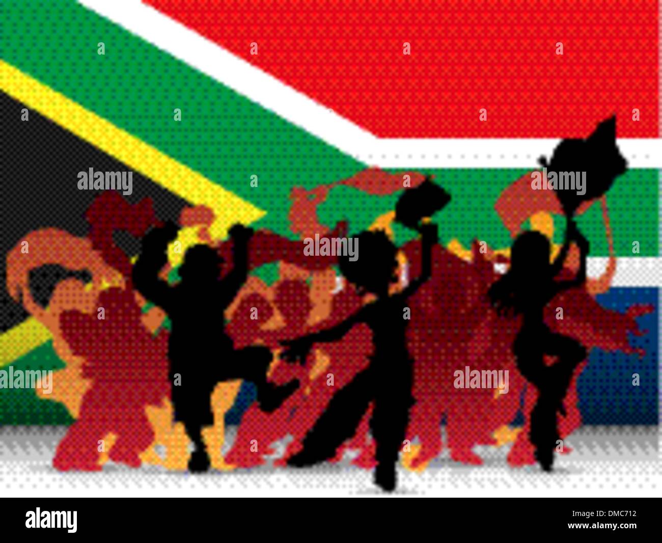 South Africa Sport Fan Crowd With Flag Stock Vector Image And Art Alamy 4505