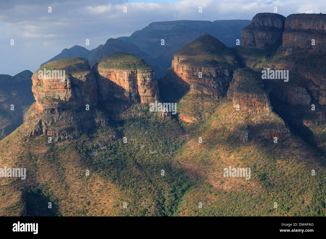 The Three Rondavels Blyde River Canyon At Sunset Mpumalanga South
